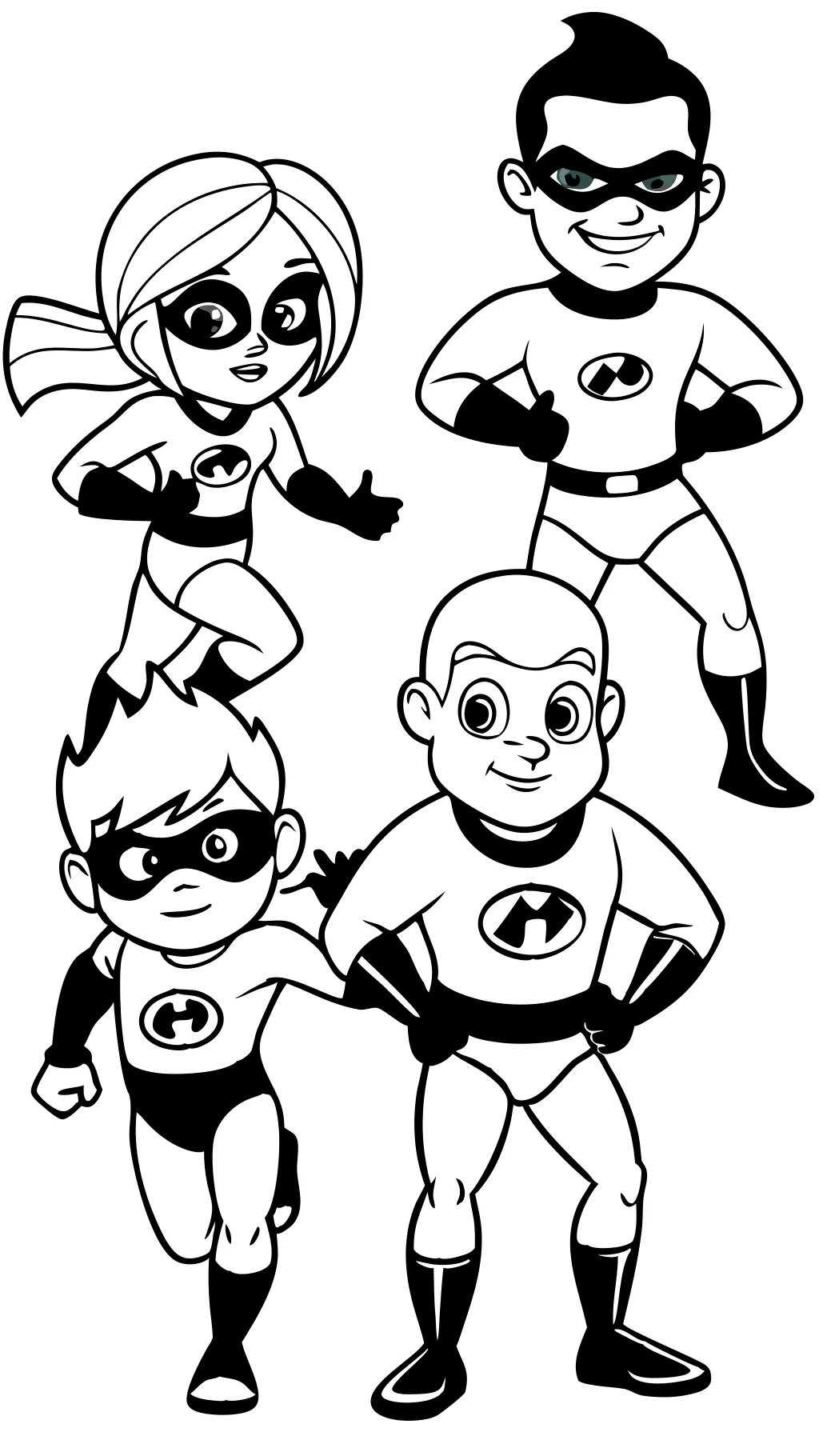 Páginas para colorear los Incredibles